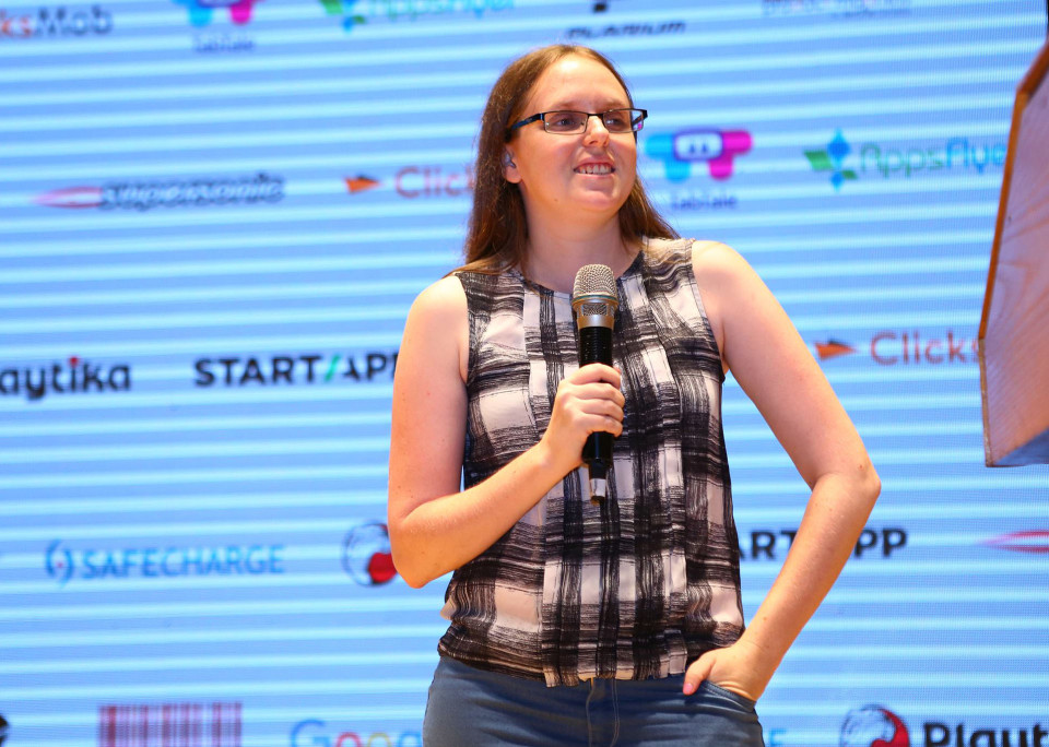 Nataly Eliyahu during her session at Casual Connect Tel Aviv 2015.