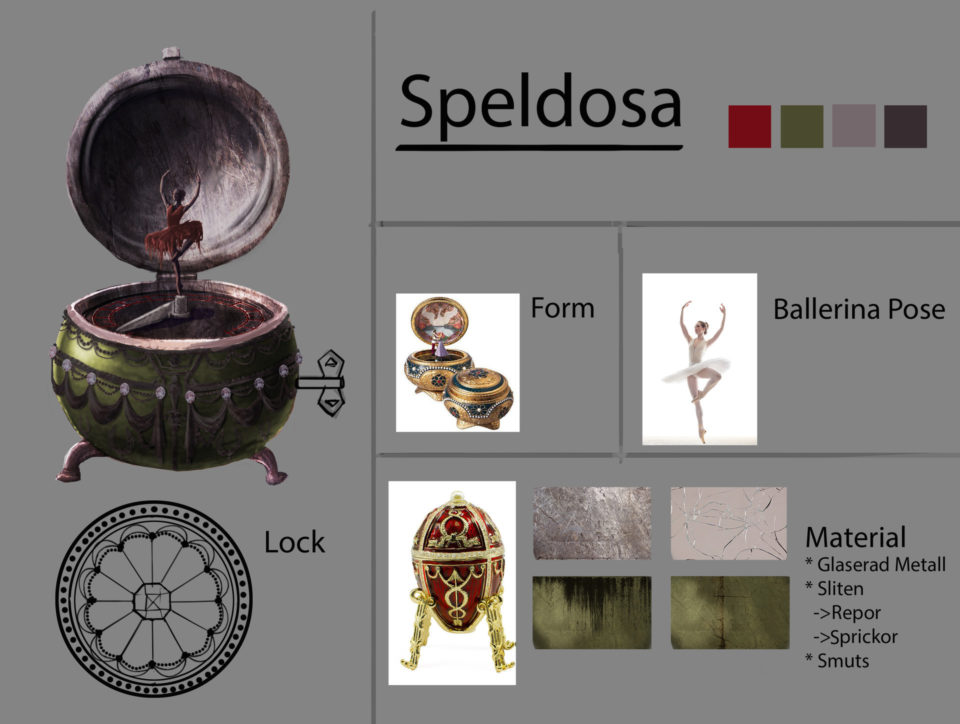Music box concept from Notes of Obsession