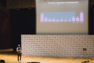 Amit Bivas presenting at Casual Connect Tel Aviv 2016 in The Charles Bronfman Auditorium